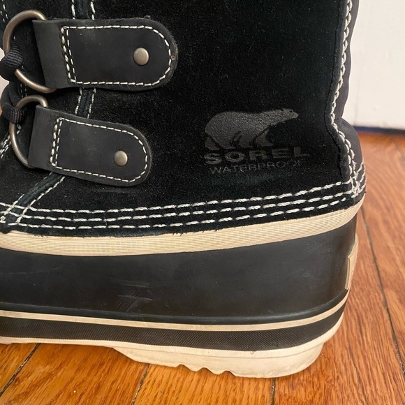 Sorel Joan of Arctic Snow Boots Black Faux Fur Size 11 - Picture 3 of 11